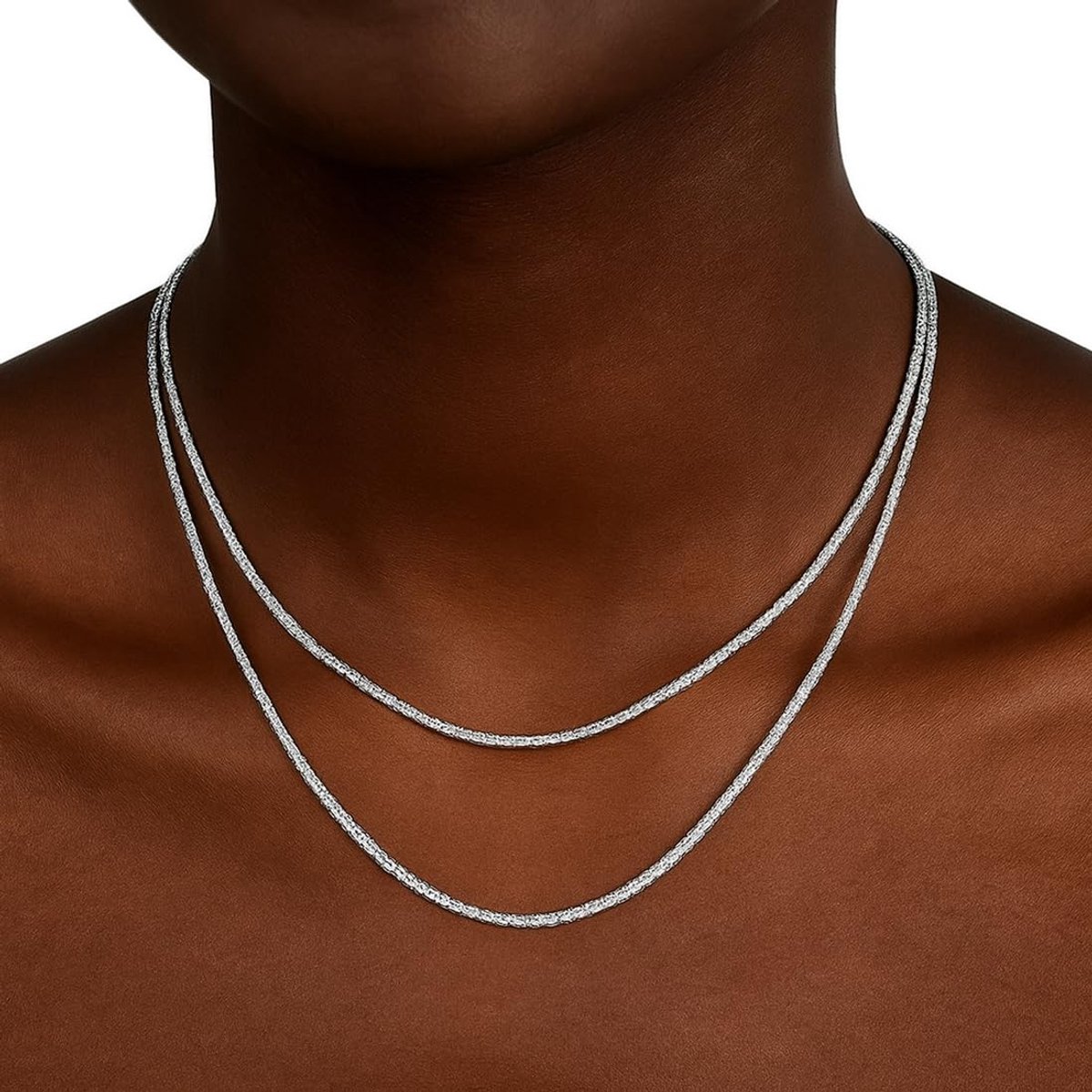 Slangenketting, goud, dames, halsketting, roestvrij staal, verguld, platte ketting, sieraden, slangenketting