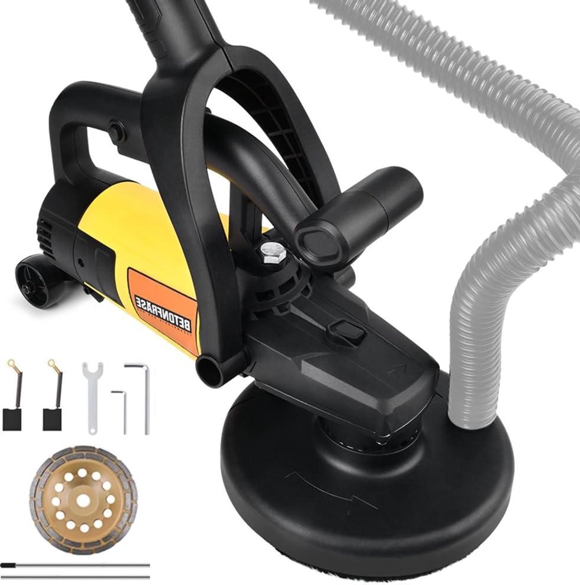 Betonfrees - Muurfrees Saneringsfrees - Beton Bewerken - Krachtige 3800W Motor - 180 mm Schijf - Grijs