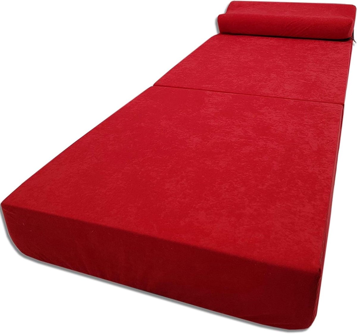 Opvouwbare Matras - Gastenmatras Logeerbed - Extra Slaapplek Creëren - Inclusief Kussen - 70x200 cm - Rood