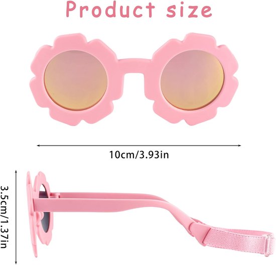 Baby Zonnebril - Meisjes Zonnebril - Bescherming Ogen - UV400 Bescherming - 0-24 Maanden - Roze — afbeelding 5