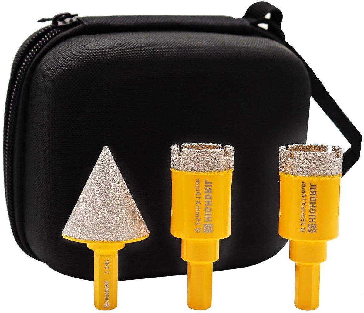 Diamant Boor Set - Gatenzaag Boren - Hard Materiaal Boren - Vacuüm Brazed Diamant - 25mm & 35mm - Zilver