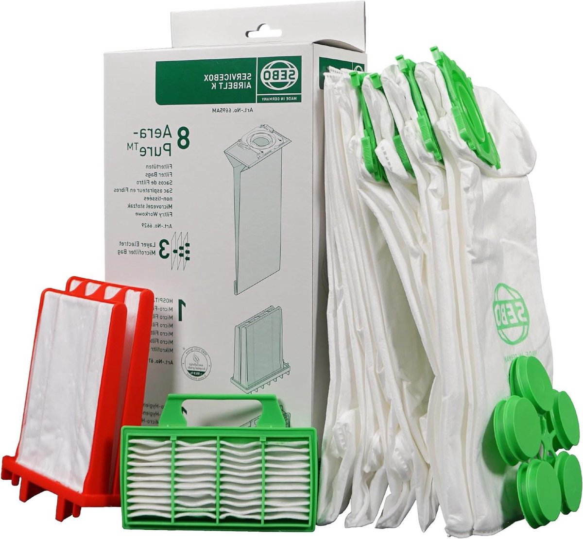 Stofzuiger Accessoireset - Onderhoudsset Stofzuiger - Stofzuiger Onderhoud - Origineel Vervangend Onderdeel - 3.5 Liter - Wit