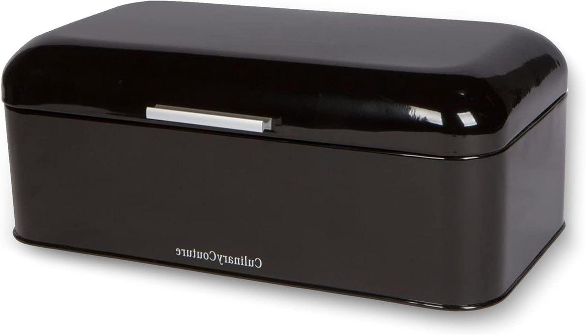 Broodtrommel Keuken - Opslag Bakkerij - Brood Vers Houden - Grote Capaciteit - 42 cm Lengte - Zwart