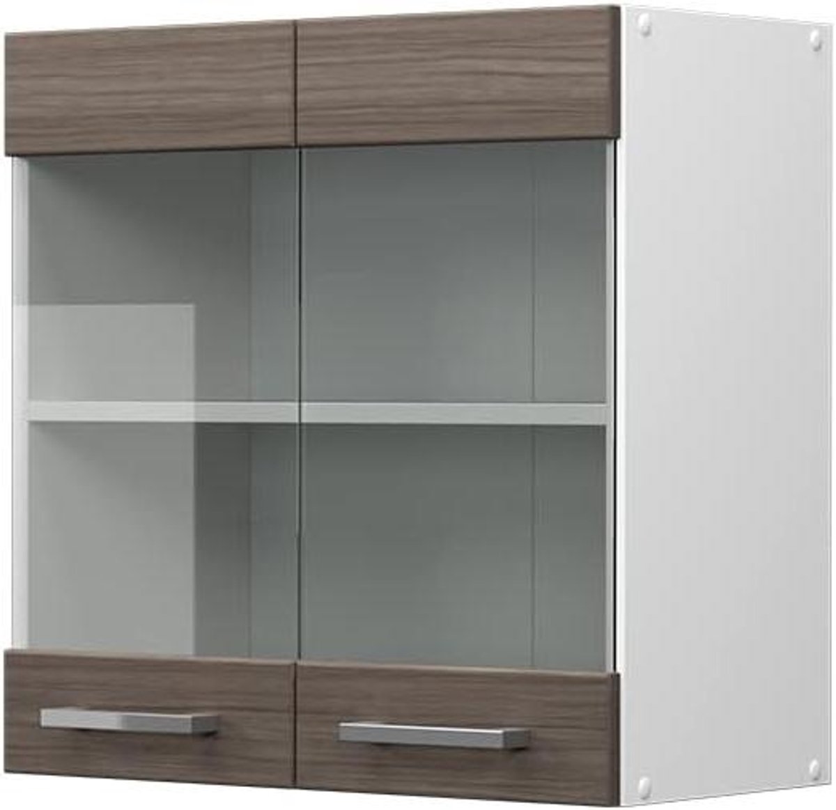 Hangglazen Keukenkast 60 cm Grijs/Wit - Modulair en Stijlvol