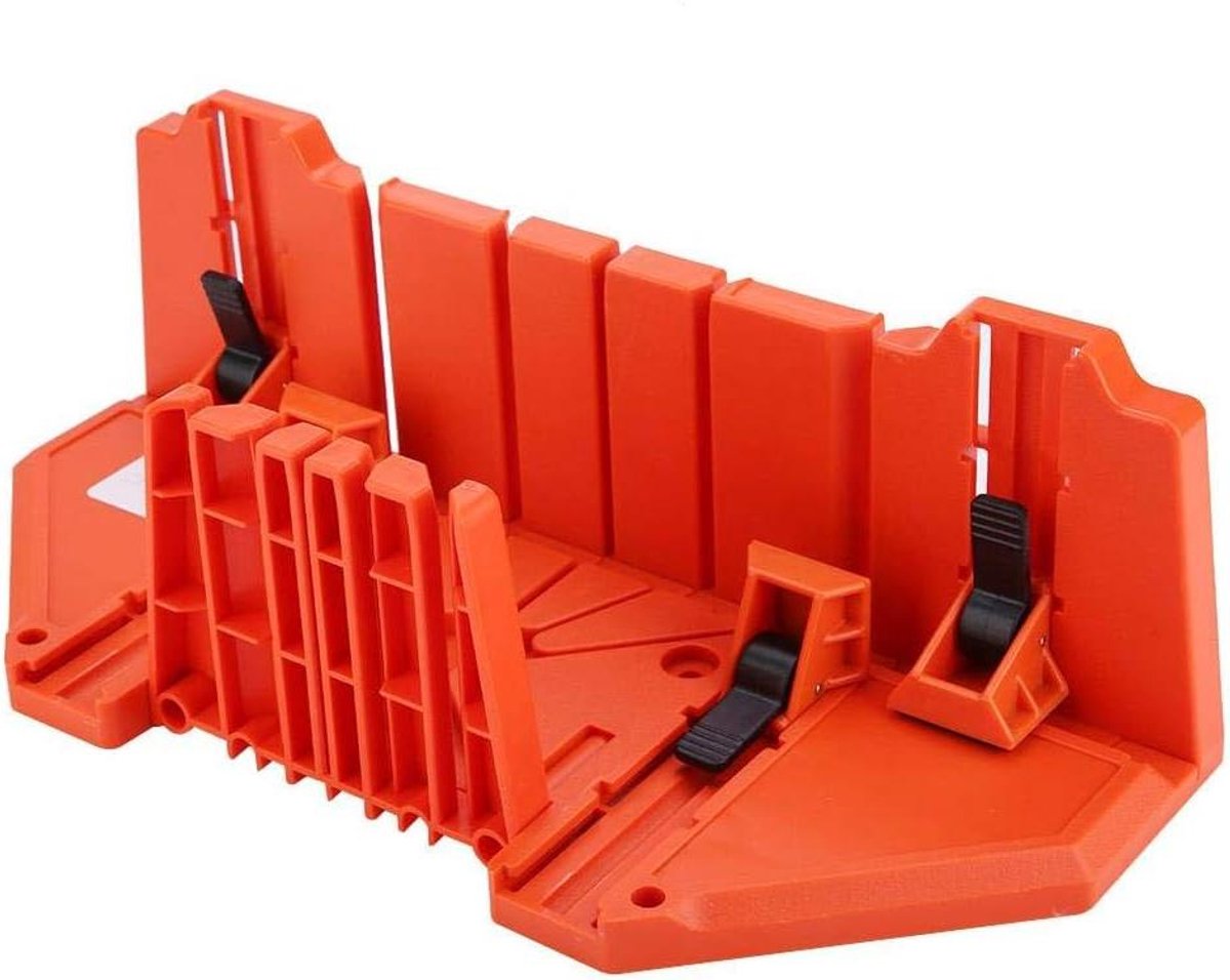 Verstekbak - Houtsnijgereedschap - Nauwkeurig Hout Zagen - Instelbare Snijhoeken - 39 x 14 x 7 cm - Oranje