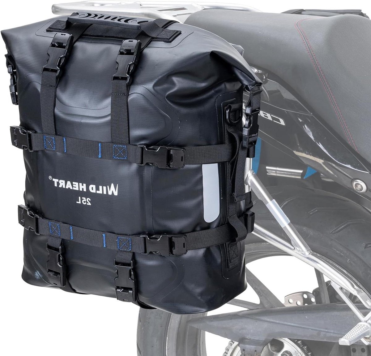 Motorfiets Zijtas - Zijtas Motor - Bagage Vervoeren - Roestvrijstalen Sluitingen - 25L - Zwart