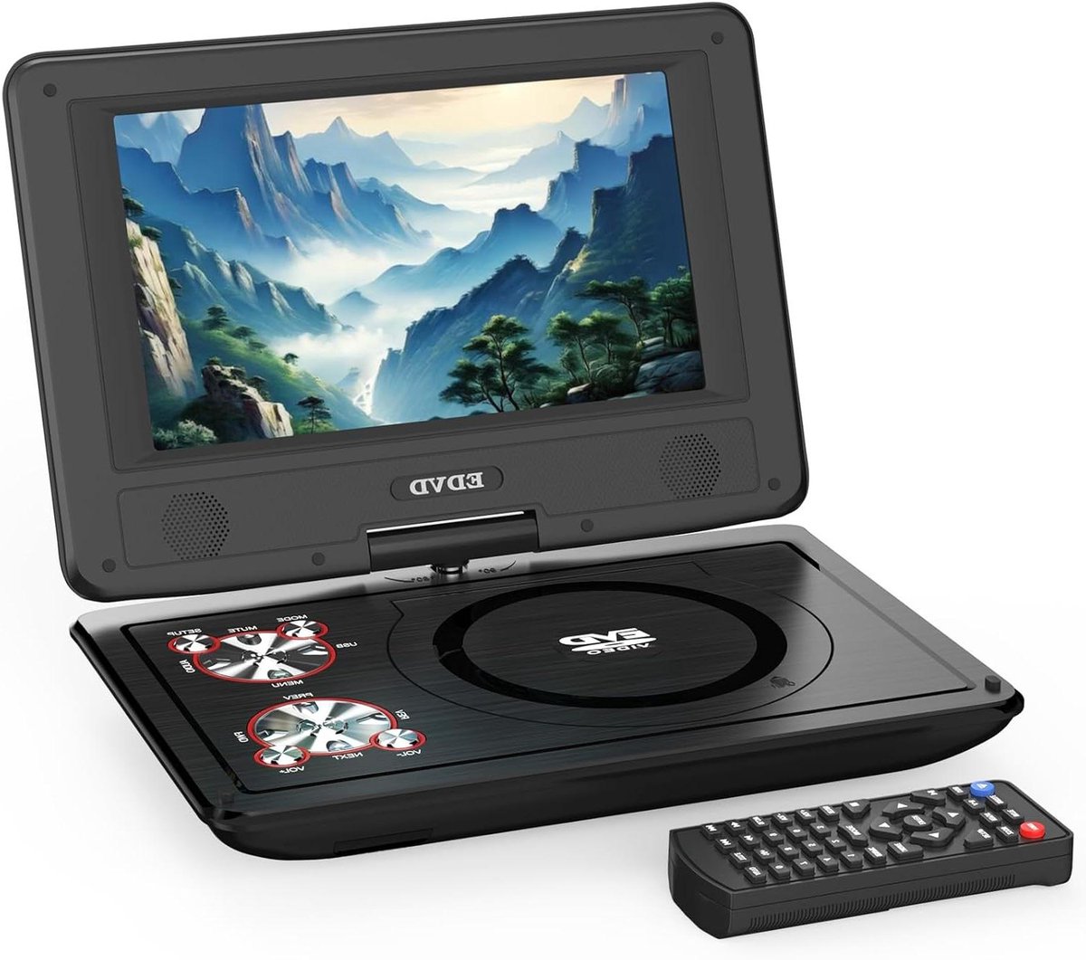 Draagbare DVD-speler - Auto DVD-speler - Films Kijken - Draaibaar Scherm - 115 inch scherm - Zwart