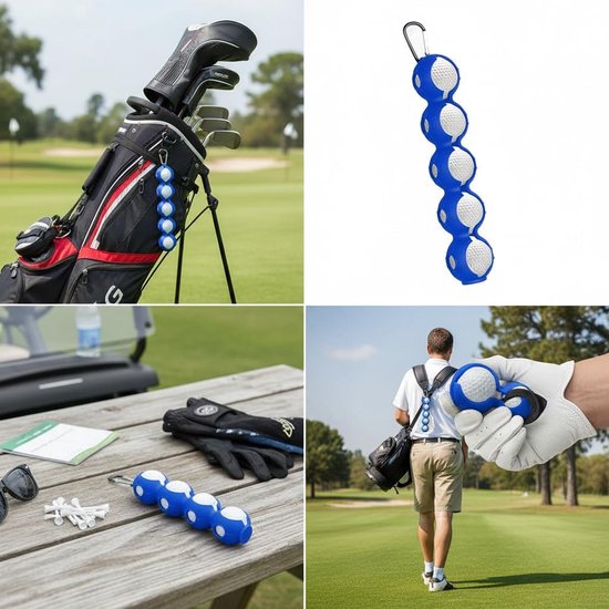 Golfbalhouder met sloten voor 5 ballen - Stabiele & Compacte Ballenbak — afbeelding 4