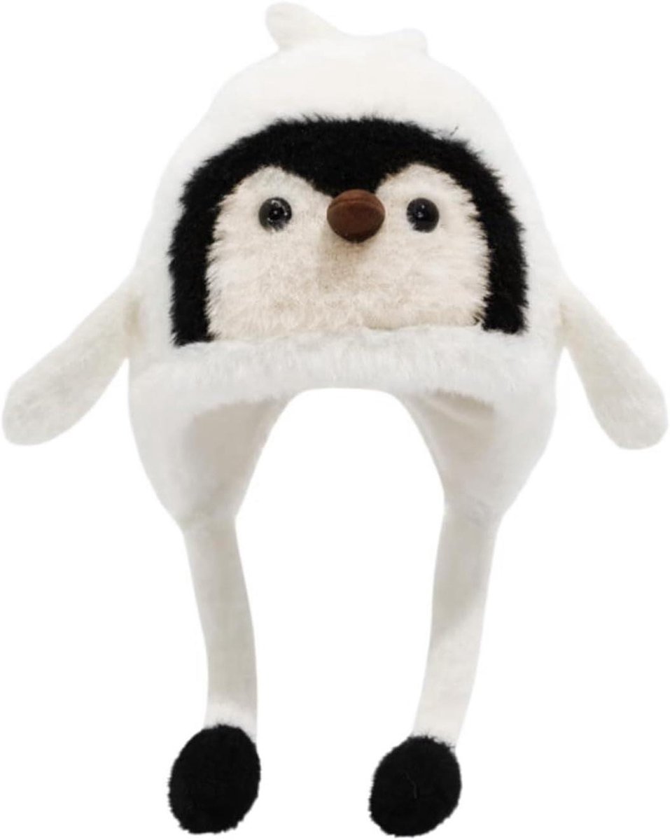 Kinder Muts - Baby Muts - Warm Houden - Schattig Pinguïn Design - 25 x 13 cm - Zwart