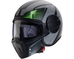 Caberg Ghost X Vyrus Mat Zwart Grijs Groen Jethelm - Helm