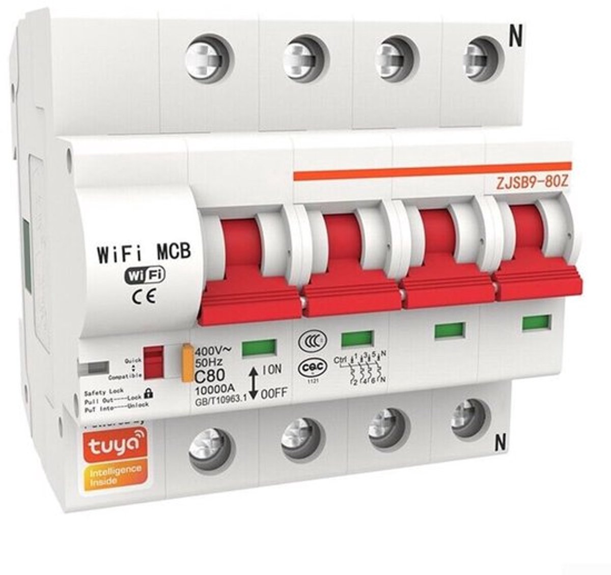 Aladdien - 4P 40A - WiFi Smart Circuit - Automatische