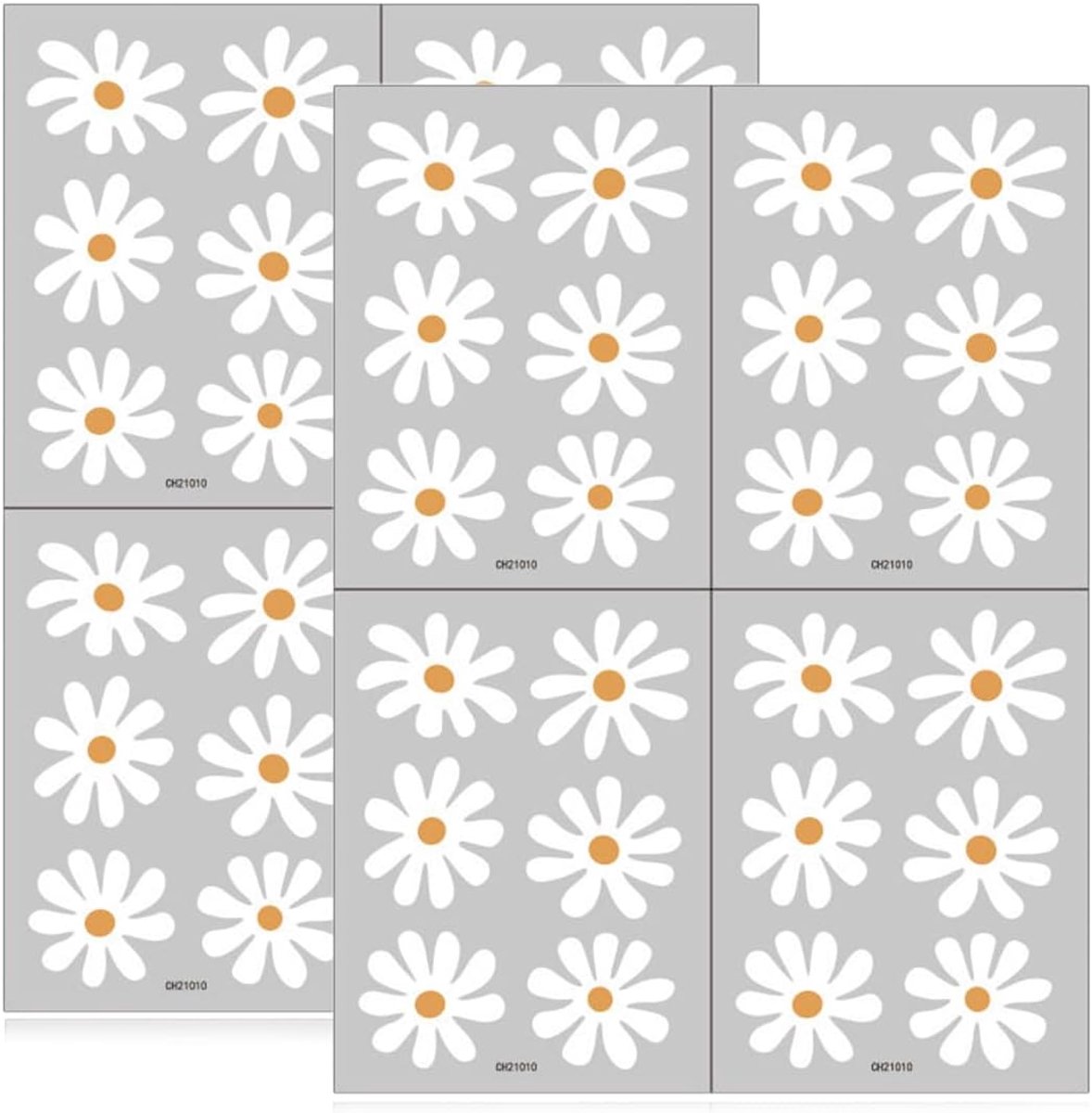Muurstickers, wanddecoratie, boho-stijl, afpellen en opplakken, bloemenwitte stickers, retro ontwerp voor vrouwen