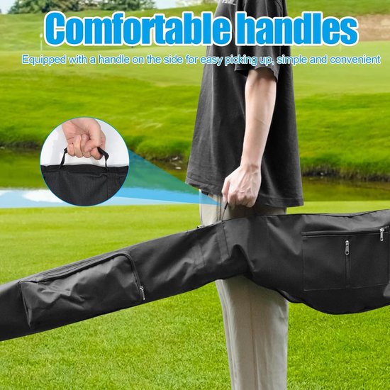 Lichte en Opvouwbare Golfdraagtas voor 8-10 Clubs - Waterdicht Nylon van Merkloos — afbeelding 5