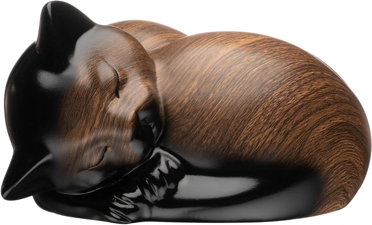 Katten Urn - Huisdieren Urn As - Herdenking Huisdier - Veilig Afsluitbaar Deksel - 23 x 21 x 17 cm
