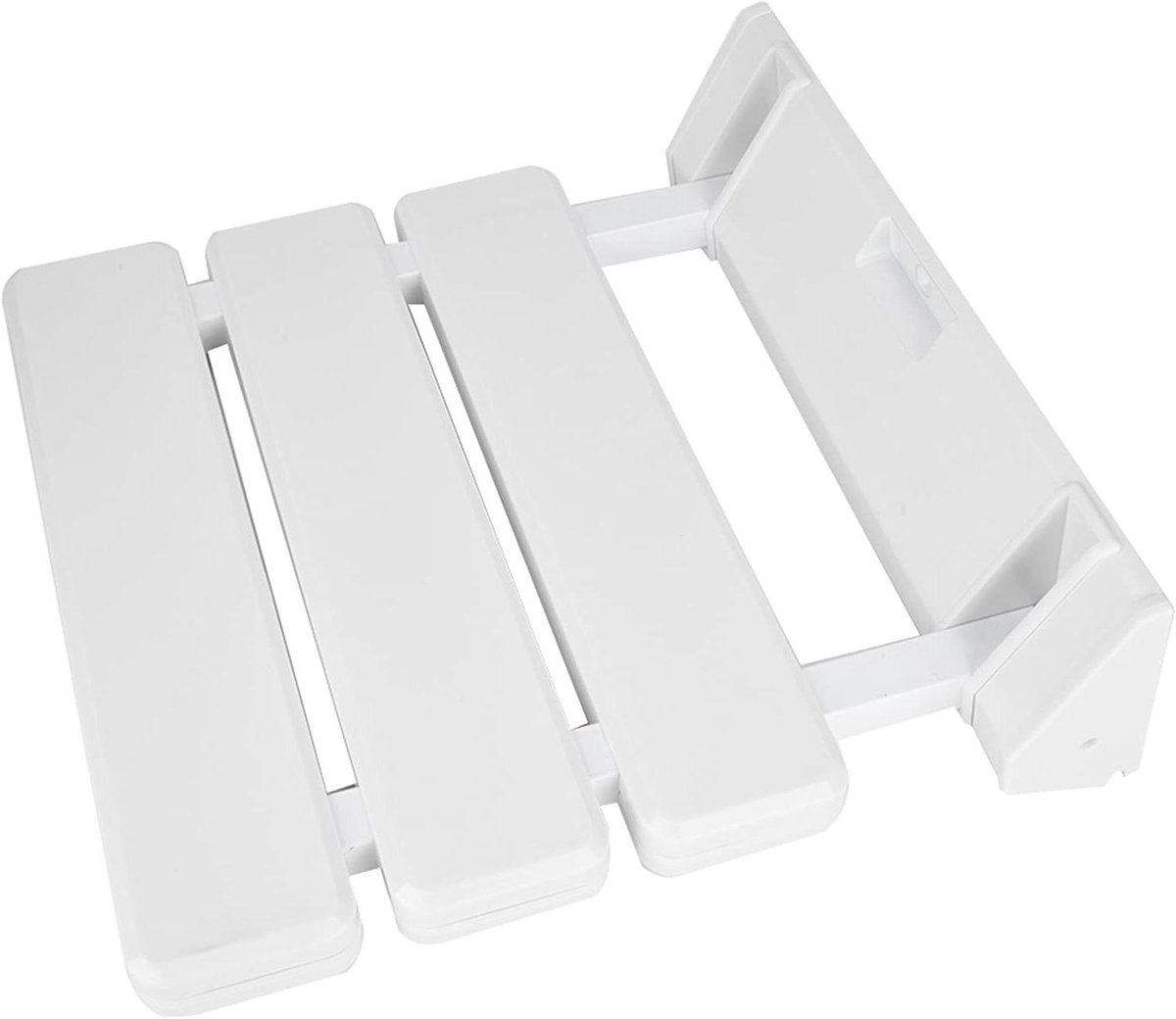 Opvouwbare Douchestoel - Badkamerbank Wandmontage - Veilig Douchen - Ruimtebesparend Klapbaar - 36 x 33 x 6 cm - Wit