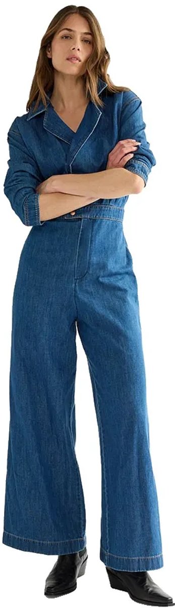 Wrangler Canyon Relaxed Fit Jumpsuit Met Lange Mouwen S Vrouw Denim