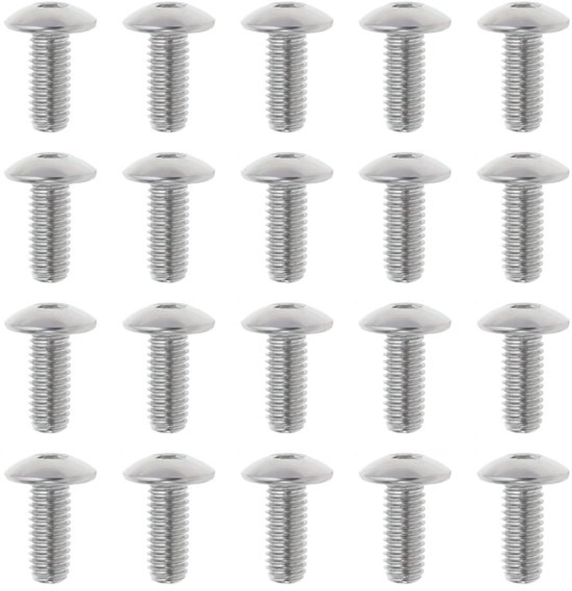 Allecto - M5x12mm Motorfiets Kuip Bevestiging Schroeven - 20 Stuks