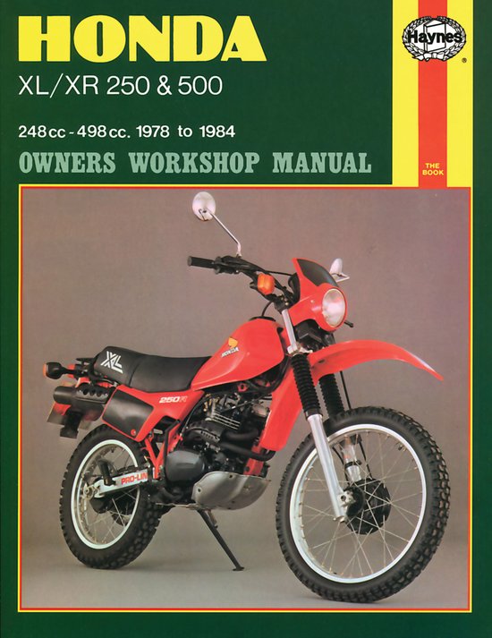 Honda Xl/Xr 250 and 500 Owners Workshop Manual - cover