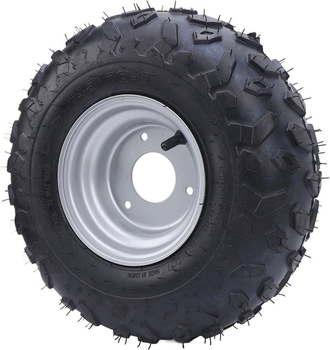 6 Inch Rubber Banden voor Go-Kart en ATV, 145/70-6 Off-Road Wielen met 3 Schroeven voor Quad Racing