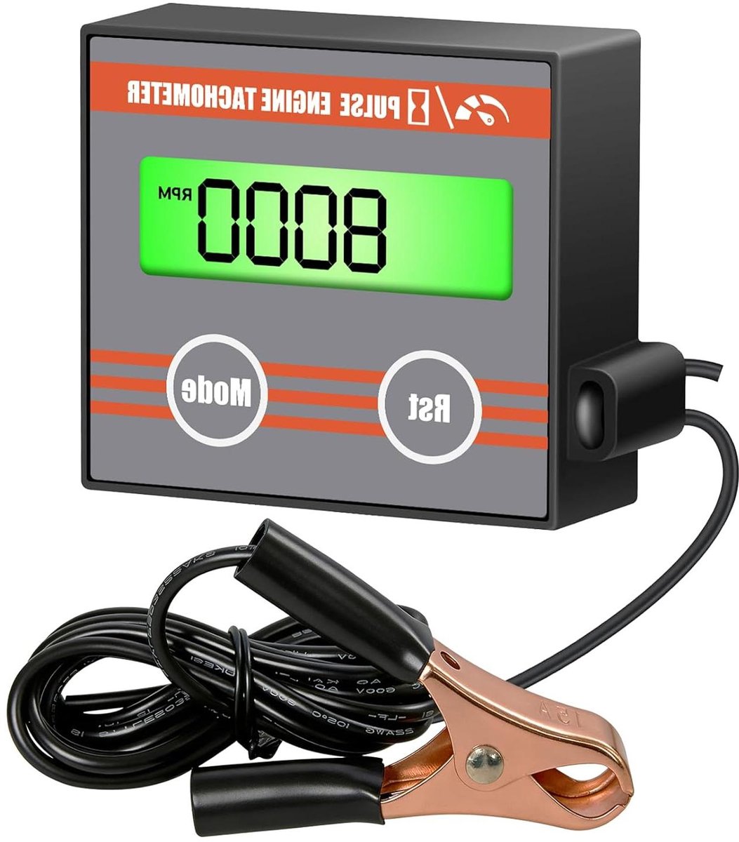 Toerentalmeter Motor - Toerenteller - Motoren Controleren - Voor 2- en 4-takt - 0-30.000 RPM - Zwart