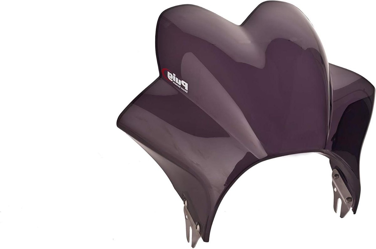 Motor Windscherm Wave - Motorfiets Deflector - Bescherming Motor - Universeel Model - Donker Smoke - Polycarbonaat