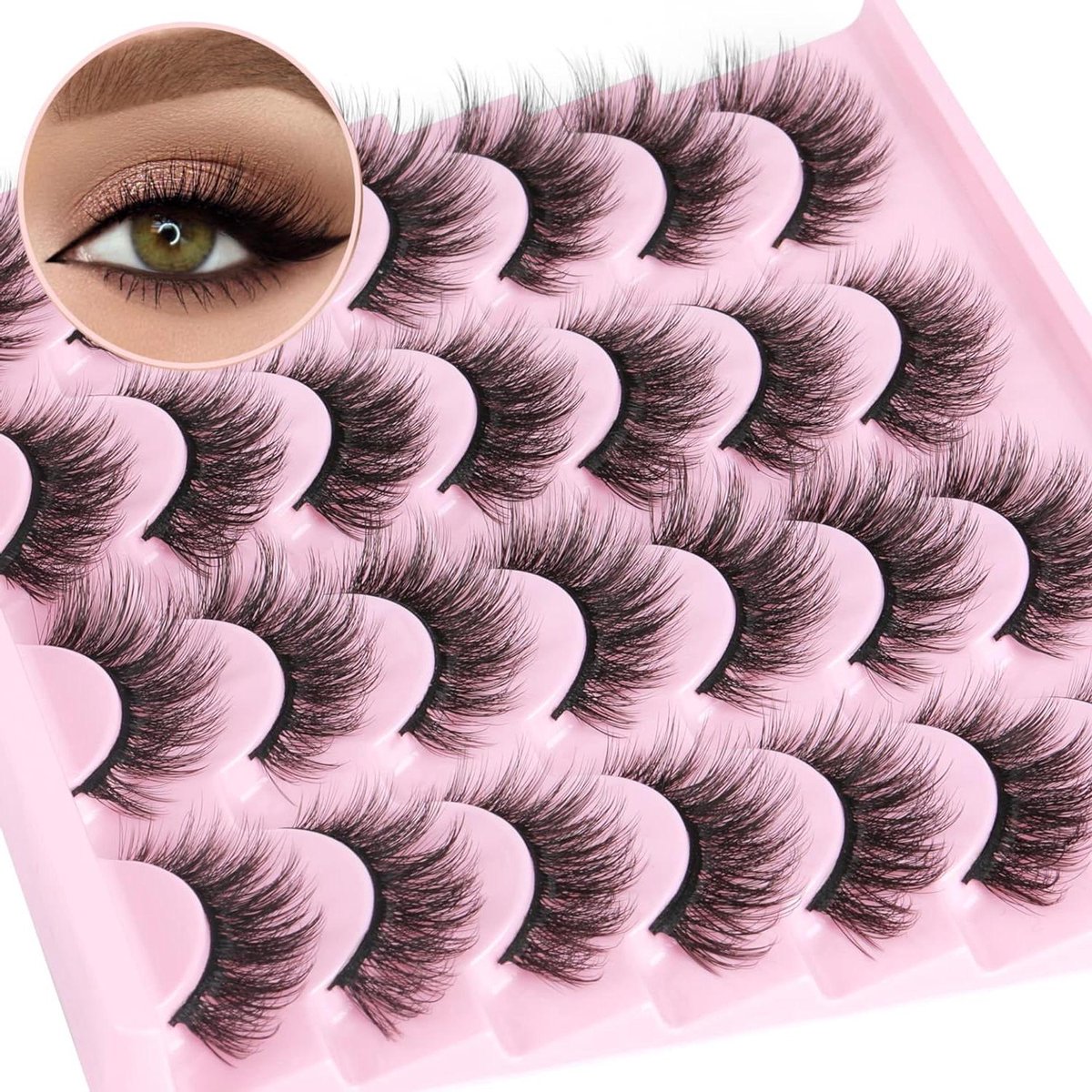 Nep Wimperextensions - Natuurlijke wimpers - Dagelijkse Make-up - 3D Volume - 14 paar - Zwart