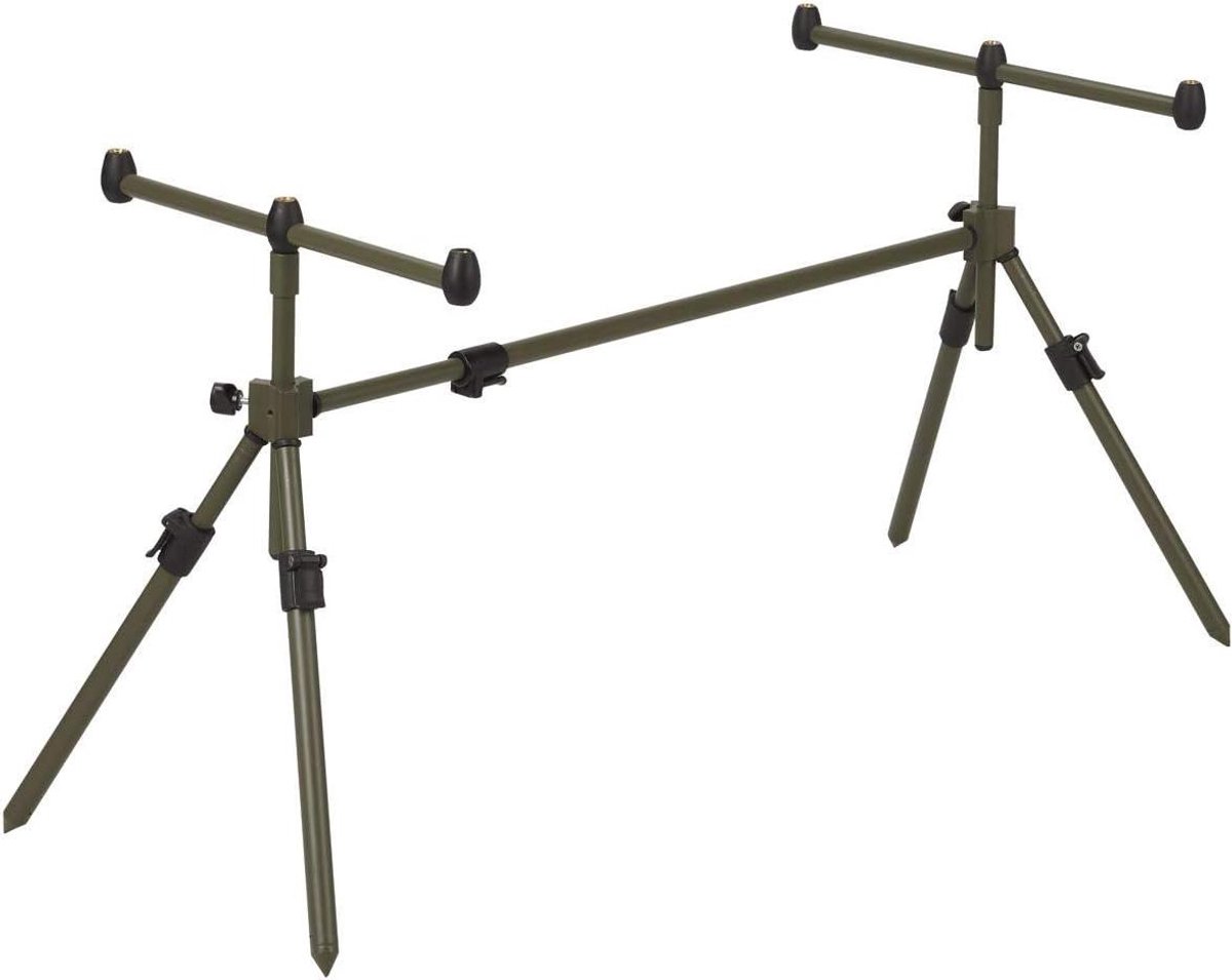 Aluminium Staaf Pod - Hengels Steun - Vissen Op Locatie - Verstelbare Poten - 64-109 cm - Zilver