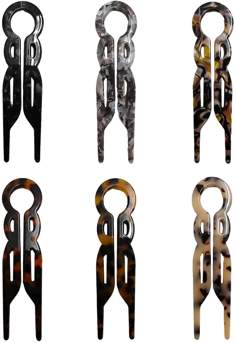 6 stuks U-vormige haarspelden voor vrouwen, haarspeldclip, accessoire voor elegante kapsels voor vrouwen meisjes, dagelijkse kapsels en speciale gelegenheden