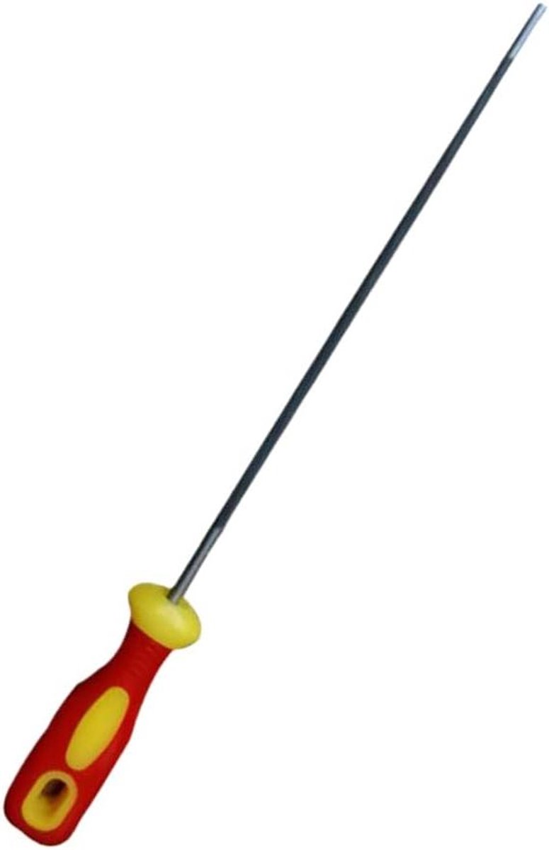 Kettingzaagvijl - Slijpsteen - Ketting Scherp Maken - Hoge Precisie Tanden - 4mm Diameter - Geel Rood