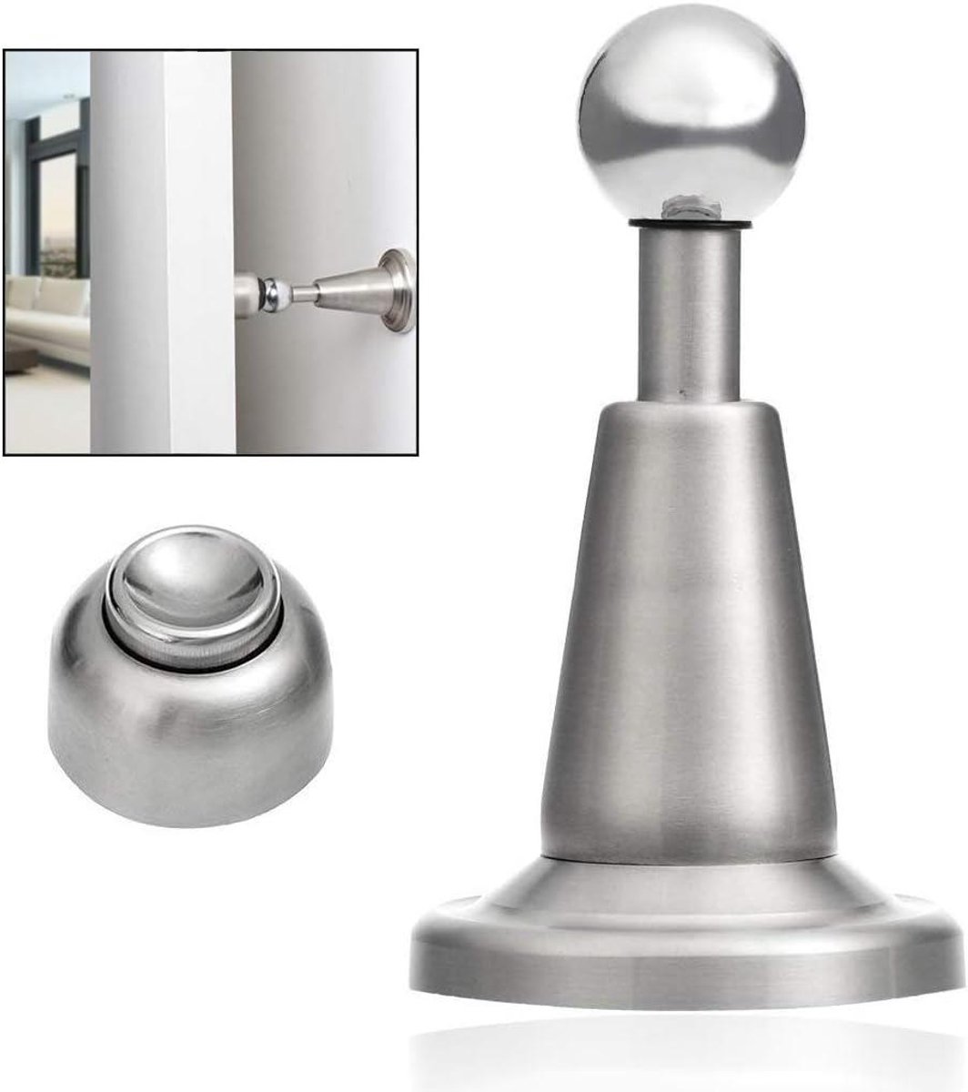 Deurstopper - Deurhouder - Muren Beschermen - Magneetfunctie - Wandmontage - Zilver