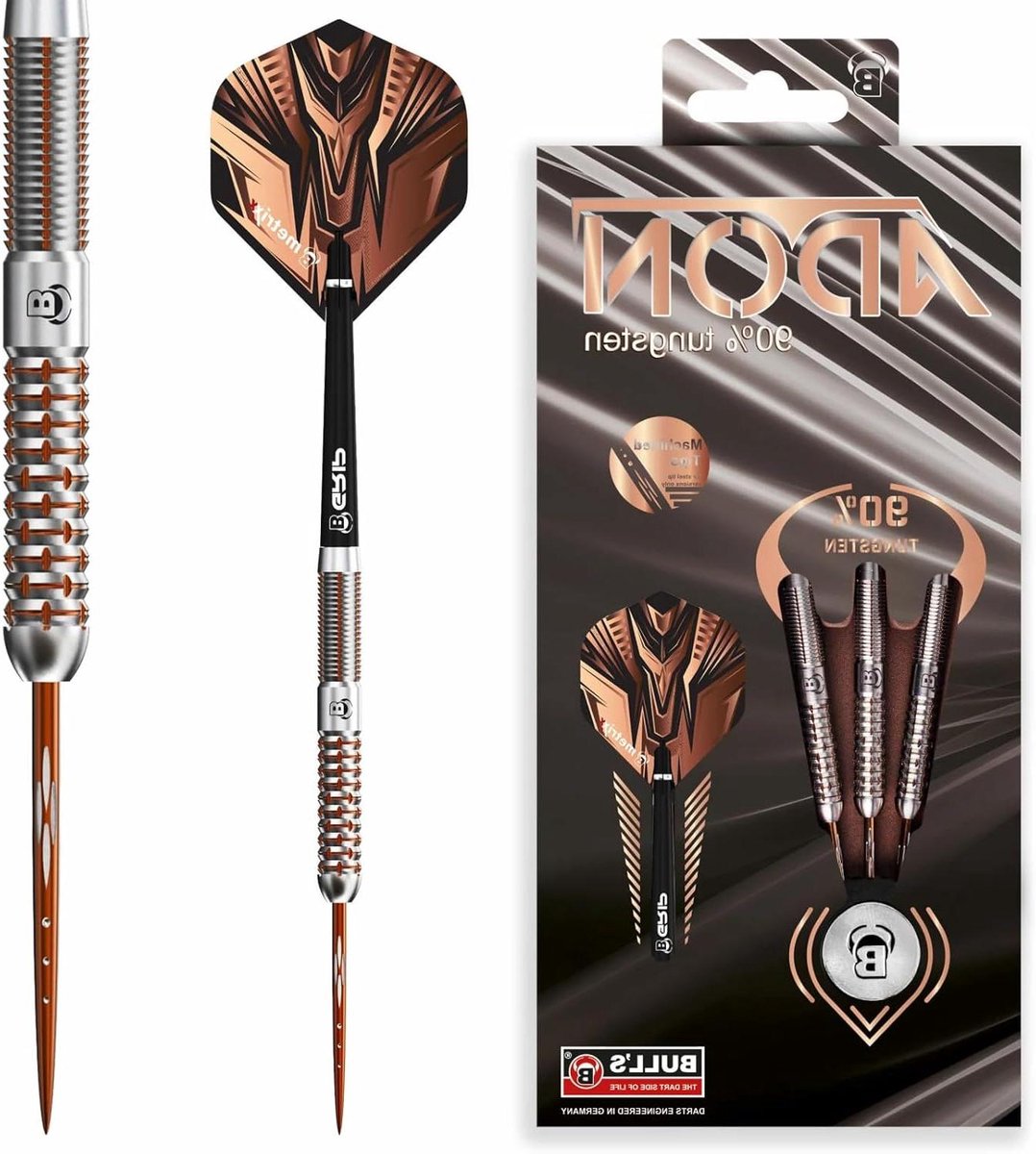 Steel Darts - Dartpijlen Set - Sport Spel - 90% Tungsten Materiaal - 21 gram - Brons