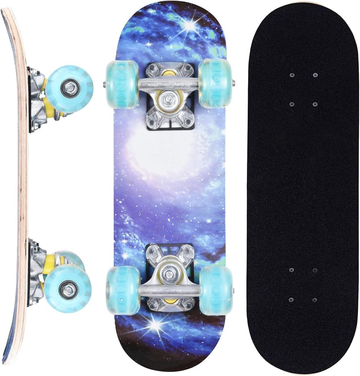 Compleet Skateboard Beginnersboard Kinderen Buiten Leren Dubbele Kick Concave 17 Inch Vortex Design