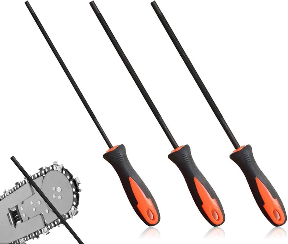 Metaalslijpers Set - Vijlen Set - Gereedschap Onderhoud - Ergonomische Handgrepen - 3 Maten - Grijs