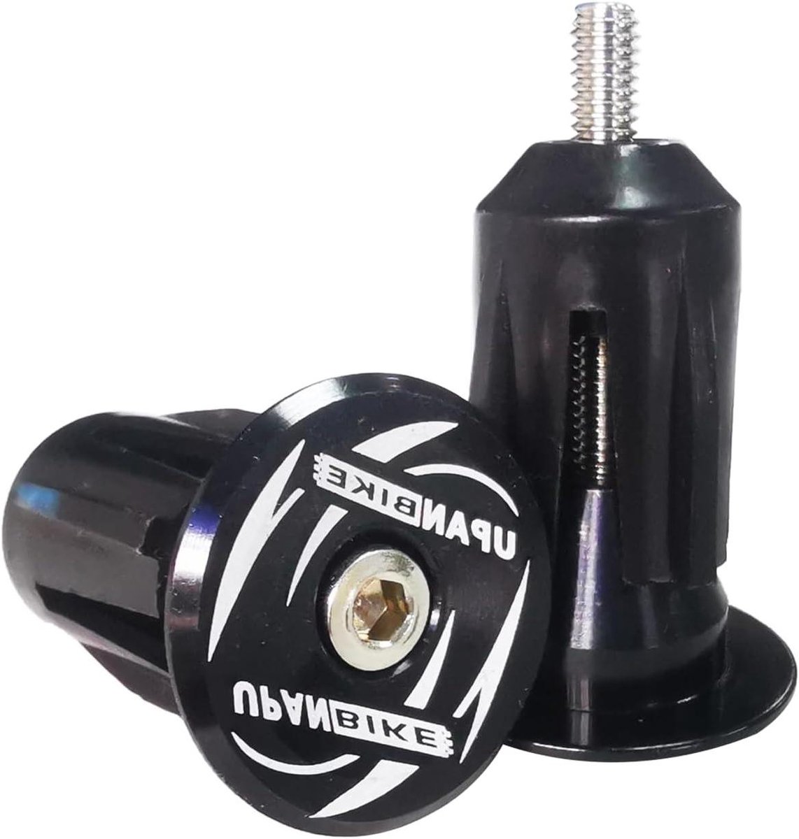 Fietsstuur Eindpluggen - Handvat Doppen - Fietsen Afwerken - Aluminium CNC Gefreesd - 15-23.5mm Binnendiameter - Zwart