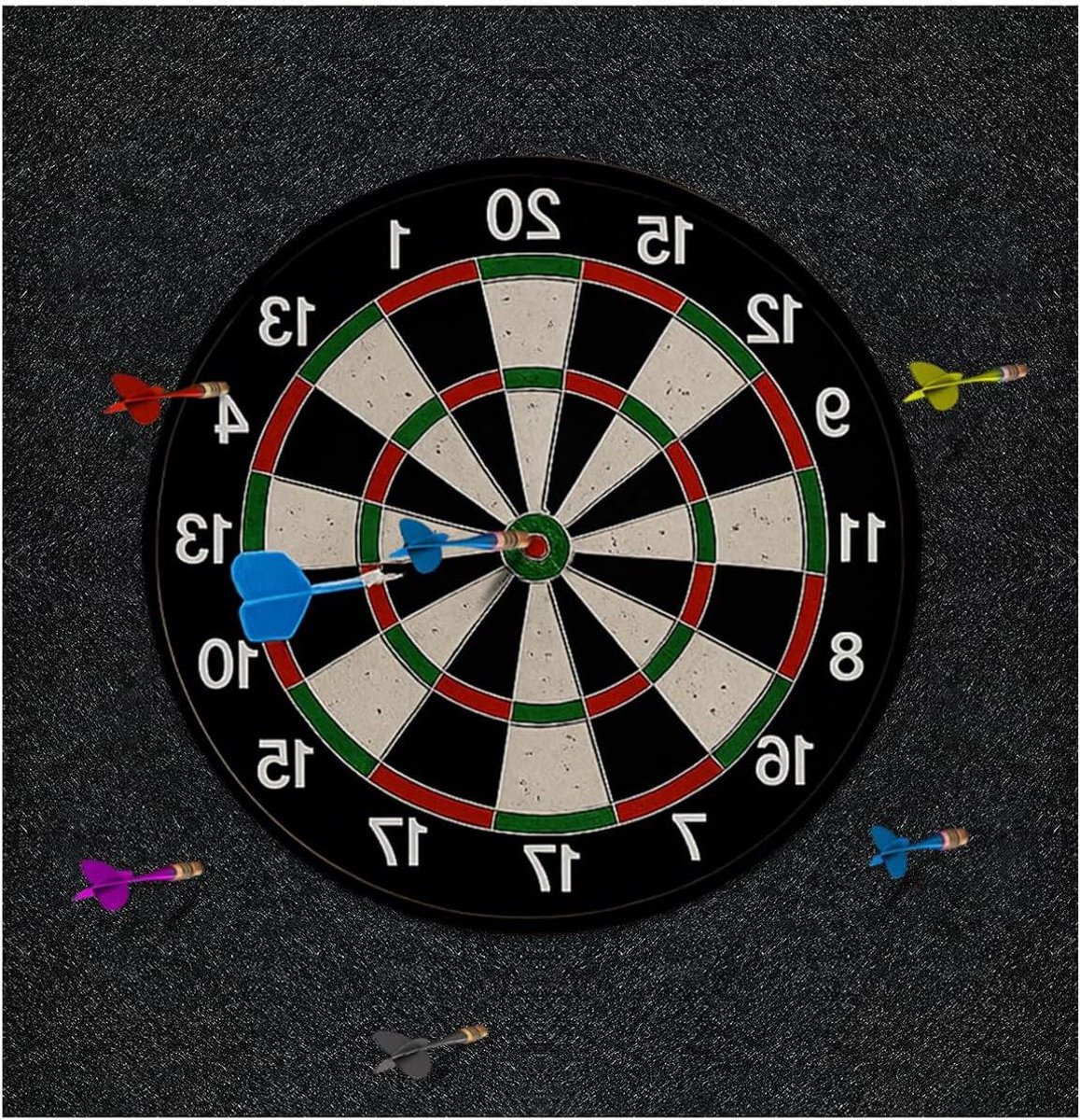 Dart Muurbescherming - Dartbord Surround - Muren Beschermen - Zelfklevend Vilt - 4 stuks 30x30cm - Zwart