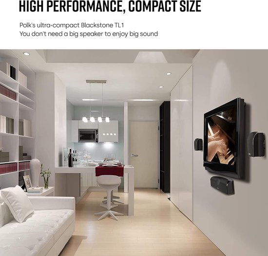 Center Speaker - Midden Speaker - Home Theater - Time Lens Technologie - 3.35 Pounds - Zwart — afbeelding 3