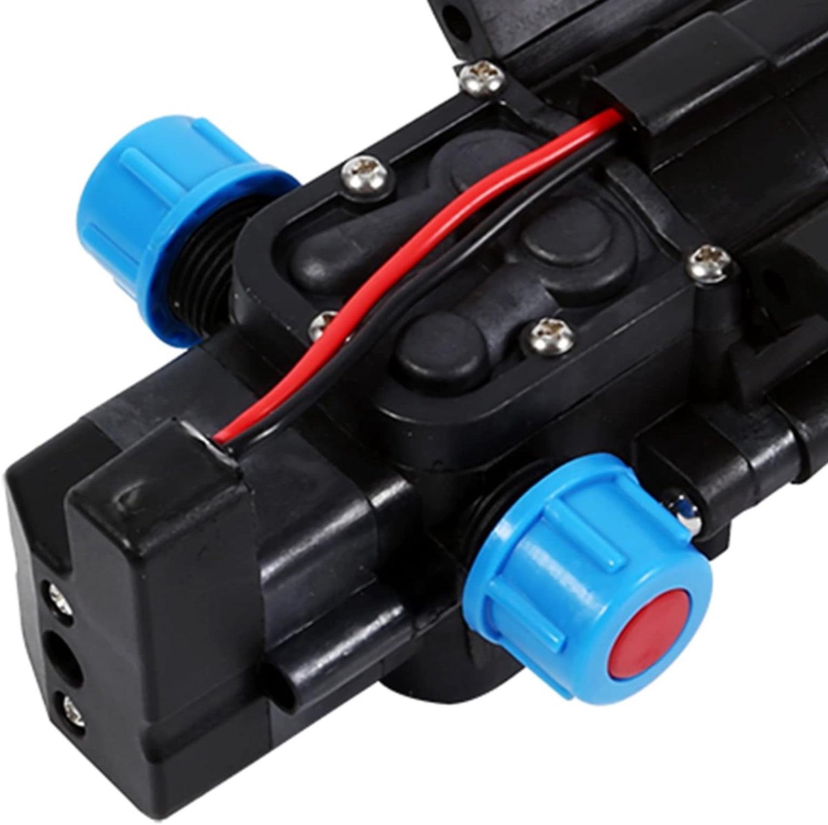 Waterpomp 12V - Dompelpomp Zelfaanzuigend - Water Verplaatsen - Automatische Drukregeling - 5 L/Min - Zwart