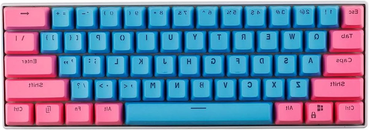 Mechanische Toetsenkapjes - Toetsenbord Knoppen - Toetsenbord Personaliseren - PBT Materiaal - 61 Stuks - Blauw Roze