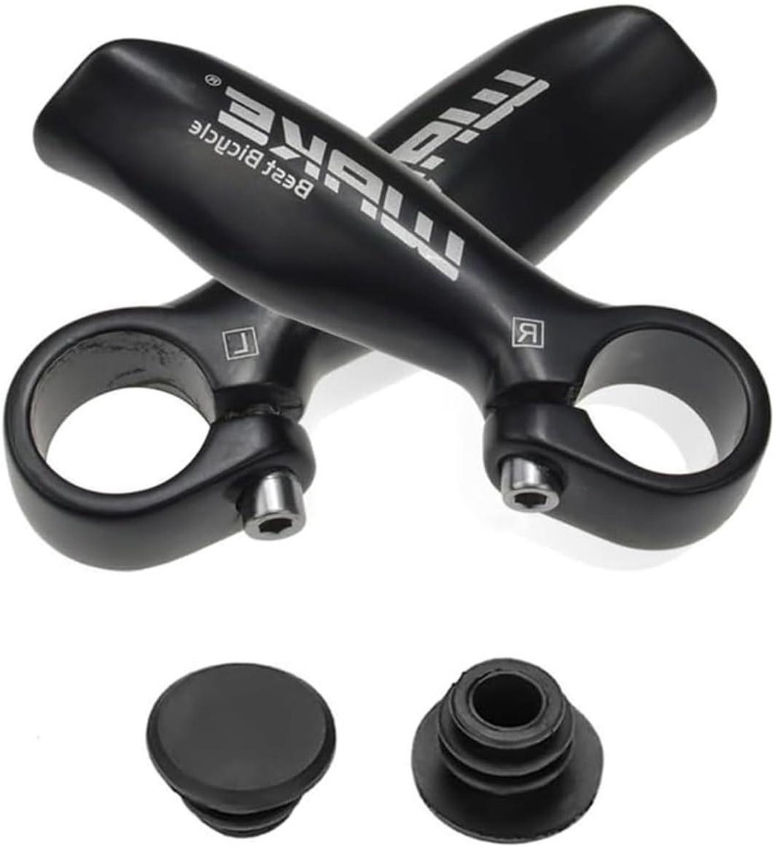 Fiets Handvatten - Stuur Hoorns - Comfortabel Fietsen - Aluminium Legering - 22.2mm - Zwart