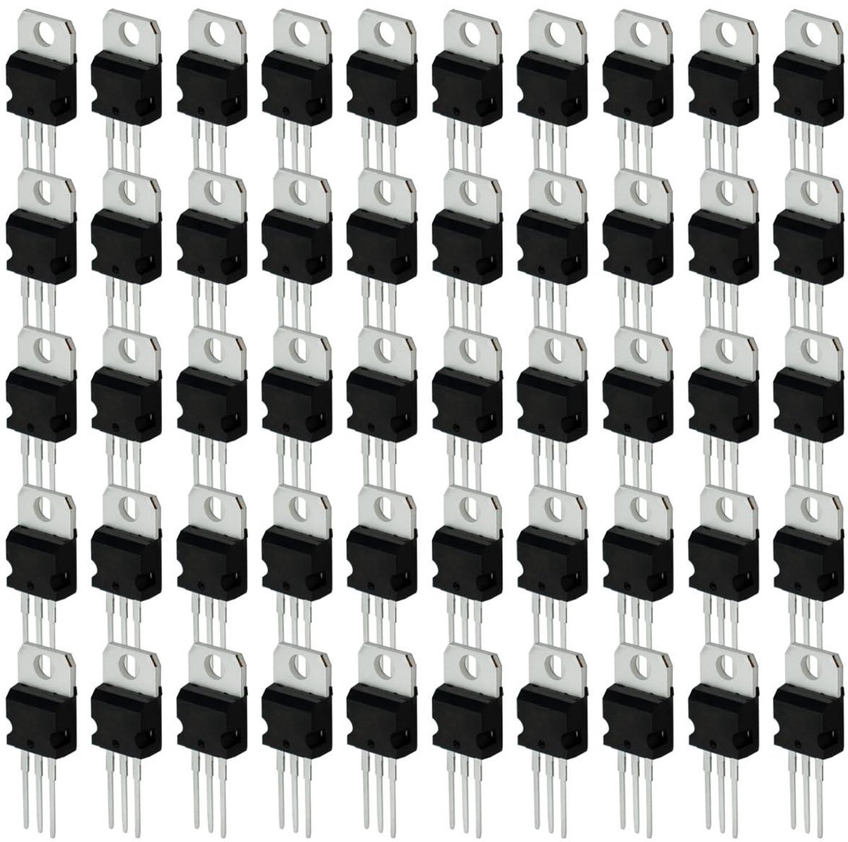 Lineaire Spanningsregelaars - Drie-Terminale Regelaars - Elektronische Apparaten - 10 Verschillende Modellen - 50 Stuks - Niet gespecificeerd