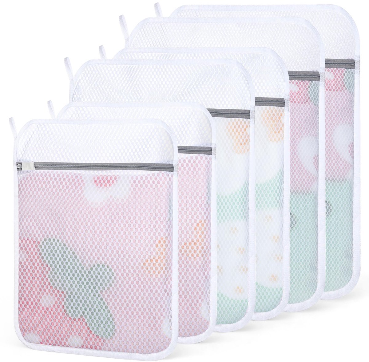 Mesh waszakken voor delicaten met rits, herbruikbare waszak voor wasmachine waszakken voor kleding, sokken, ondergoed, beha (30,5 x 40 cm + 40,6 x 50 cm + 50,8 cm x