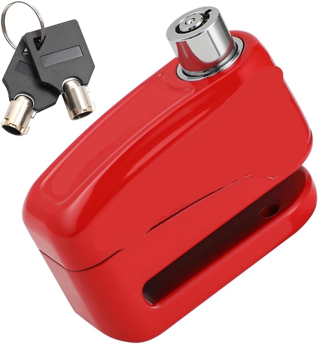 Motorfiets Alarm - Schijfrem slot - Diefstal Beveiliging - Waterdicht Alarm - 8 cm - Rood