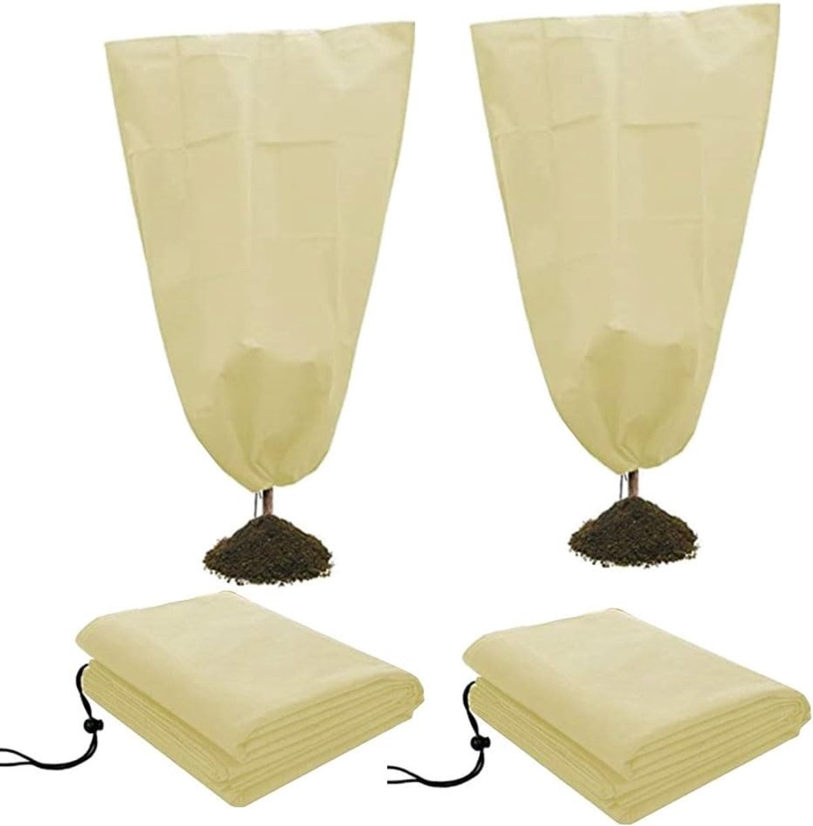 Optimale winterbescherming voor planten - potplanten zakken, vorstbescherming, planthoezen en wintertent met rits
