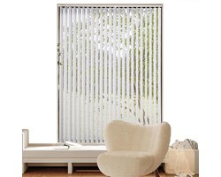 Verticale Jaloezieën - Raambekleding - Inkijk Beschermen - Aluminium Lamellen - 140x190 cm - Wit