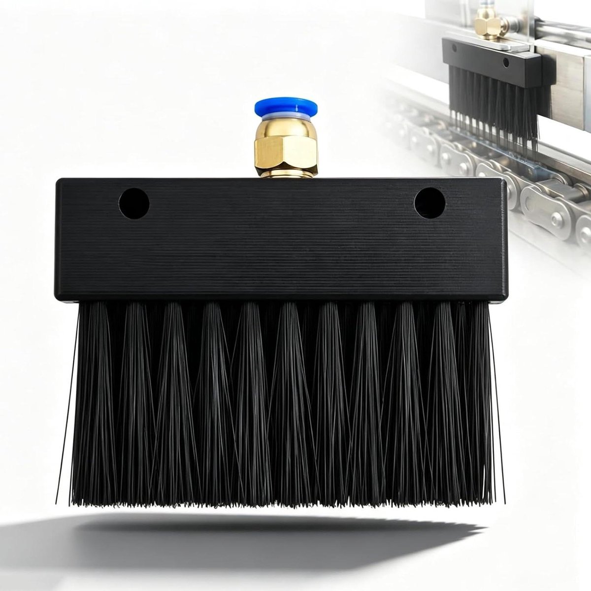 Industriële Smeerborstels - Olie Applicator - Machine Onderhoud - Nylon Hoge Dichtheid - 6mm Connector - Zwart