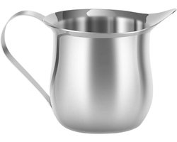 Melkopschuimer Kan - RVS Opschuimer - Latte Art Maken - Hittebestendig Ontwerp - 240 ml - Zilver