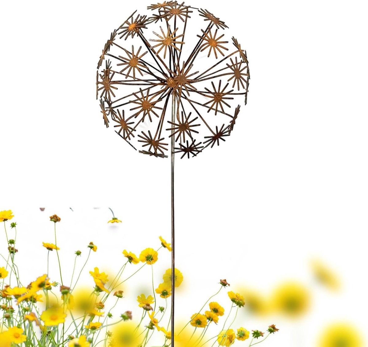 Tuinharingen - Tuindecoratie - Buiten Verfraaien - Interactief Bloem Design - 25x20cm - Roestkleurig