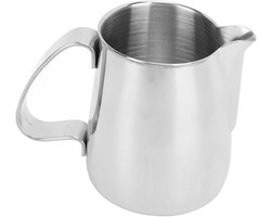 Melkopschuimkan - Opschuimbeker Stoomkan - Latte Art Gieten - Puntvormige schenktuit - 350ml - Zilver