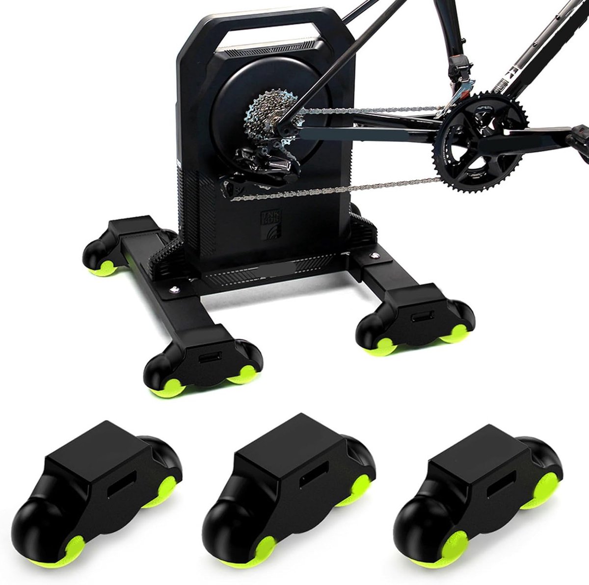 Fietstrainer Stabilisator - Basis Set - Indoor Fietsen - Verbetert Stabiliteit - 4 Stuks - Zwart