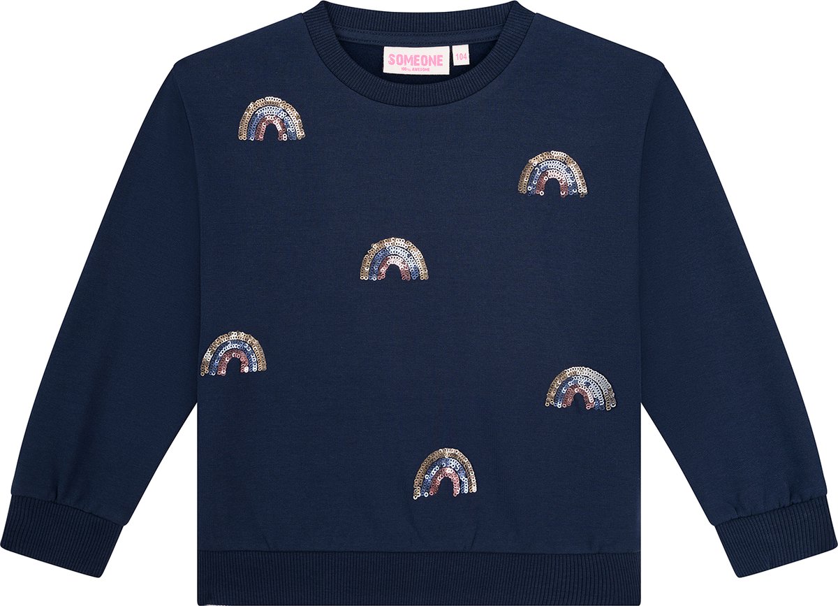 Someone LINDE-SG-16-Q Meisjes Trui - NAVY